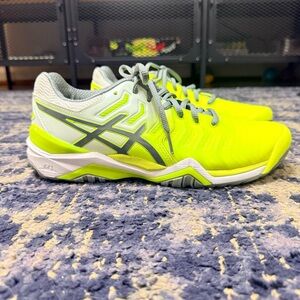 ASICS Gel Resolution 7 Yellow Sneakers Running Shoes Women’s Size 8.5